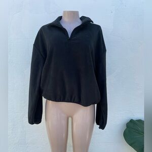 PINK Victoria's Secret Black Half-Zip Pullover